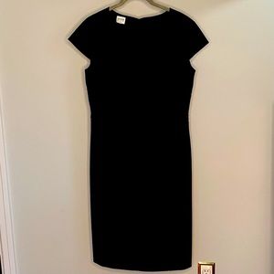 Armani Collezioni Wool Cap Sleeve Sheath Dress
